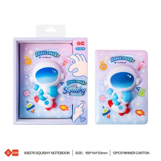 Blok LAZY STARS Squishi - A6, vesoljec, 96 listov