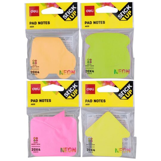 Samolepilni listi DELI - 76 x 76 mm, oblike