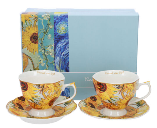 5-delni set skodelic VAN GOGH Sunflowers - keramičen, 220 ml