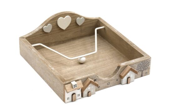 Držalo za serviete SILFC Houses&Hearts - elegantno