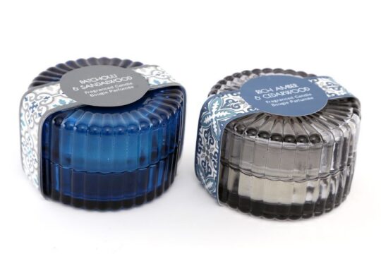 Sveča SILFC - rebrasta, 8x5 cm