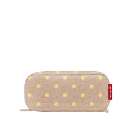Kozmetična torbica REISENTHEL Metallic Dots Coffee - elegantna, prostorna