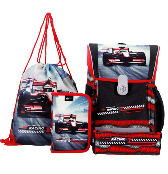 Šolska torba ABC123 Ergo Flexi - formula, 4-delni set