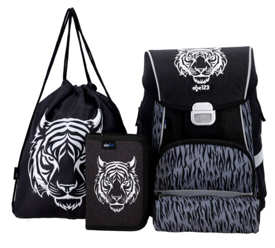 Šolska torba ABC123 - tiger, 4-delni set