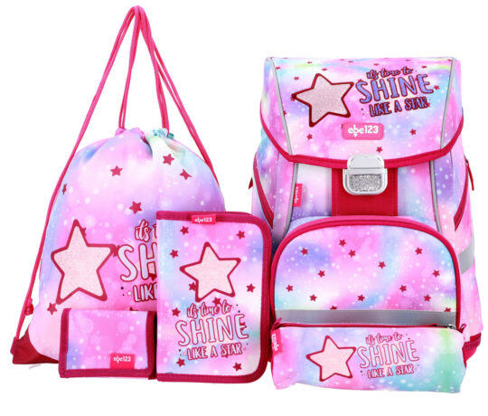 Šolska torba ABC123 - zvezda, 5-delni set
