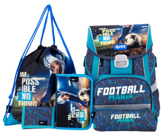 Šolska torba ABC123 - nogomet, 5-delni set