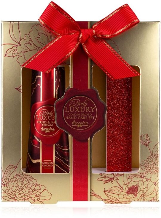 Darilni set BODY LUXURY - nega rok, krema za roke 30 ml in pilica za nohte