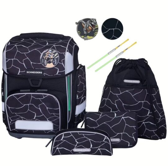 Šolska torba SCHNEIDERS Ergolite Dark Hunter - 9-delni set