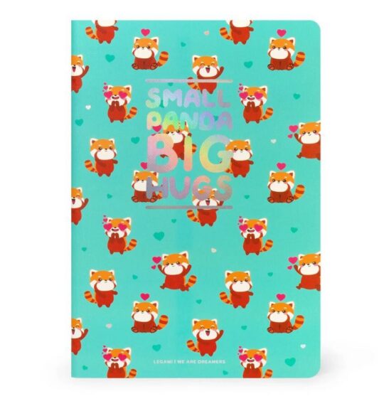 Beležka LEGAMI - A5, Srednja Brezčrtna, Red Panda