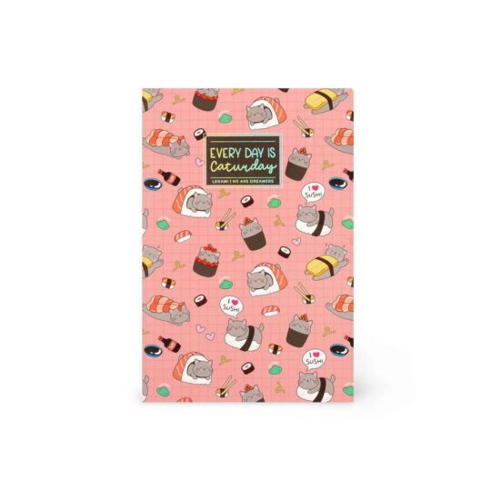 Beležka LEGAMI - A5, Srednja Črtasta, Sushi Cat