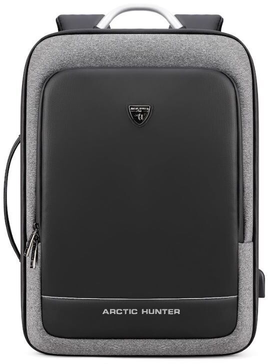 Poslovni nahrbtnik ARCTIC HUNTER - črn, 24-41 l, USB