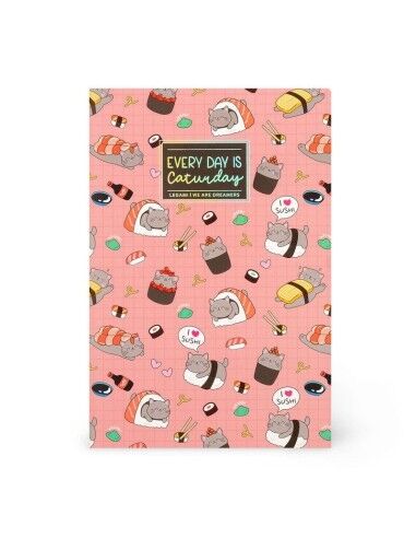 Beležka LEGAMI - B5, Velika Črtasta, Sushi Cat