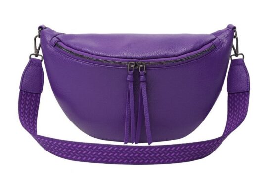Torbica za čez ramo LS COLLECTION Paolo - vijolična