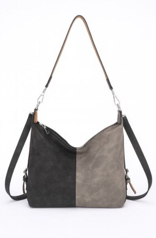 Torbica za čez ramo LS COLLECTION Sofia - črno siva