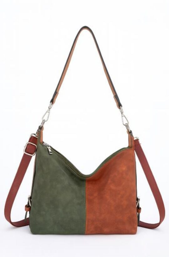 Torbica za čez ramo LS COLLECTION Sofia - zeleno rjava