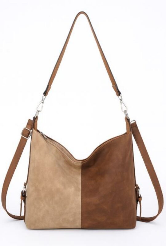 Torbica za čez ramo LS COLLECTION Sofia - khaki rjava