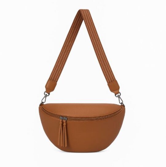 Torbica za čez ramo LS COLLECTION Paolo - rjava