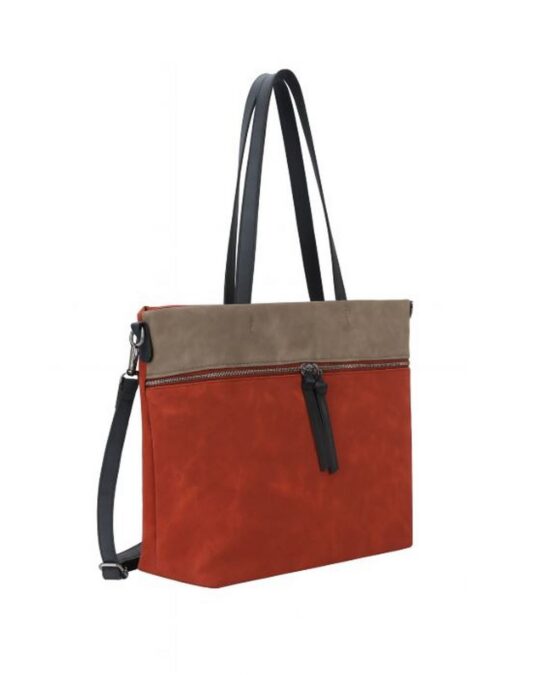 Torbica LS COLLECTION Sofia - oranžno khaki