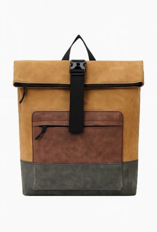 Modni nahrbtnik LS COLLECTION - rumeno rjav