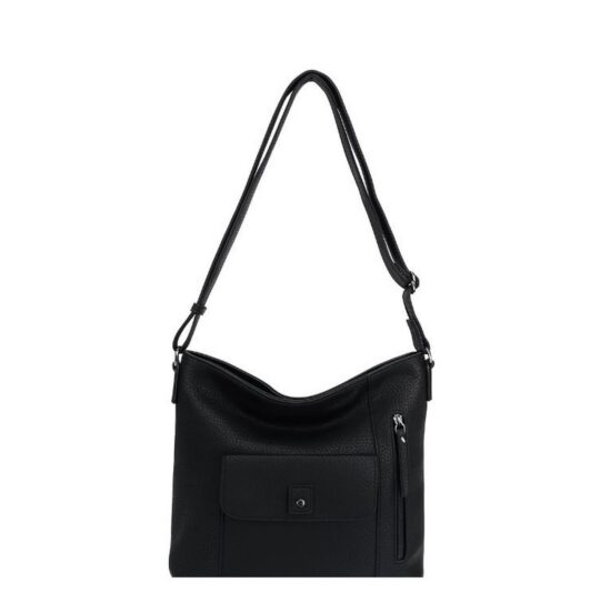 Vrečasta torbica LS COLLECTION Erik Style - črna, hobo