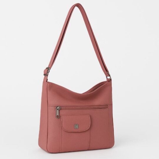 Vrečasta torbica LS COLLECTION Erik Style - roza, hobo