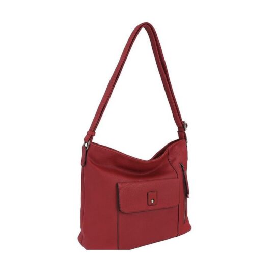 Vrečasta torbica LS COLLECTION Erik Style - rdeča, hobo