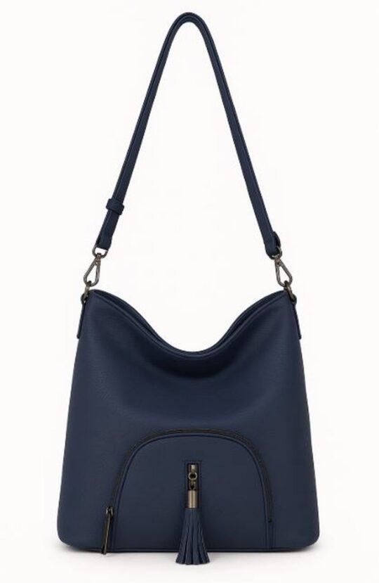 Vrečasta torbica LS COLLECTION Erik Style - modra, hobo