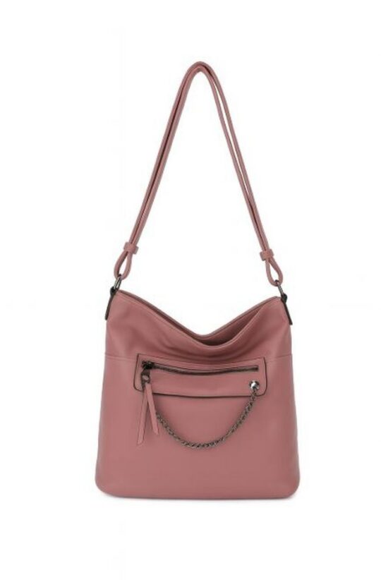Vrečasta torbica LS COLLECTION Erik Style - roza, hobo