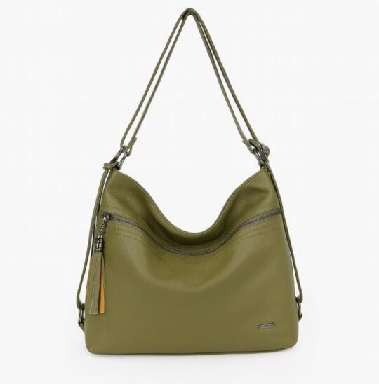 Vrečasta torbica LS COLLECTION Erik Style - zelena, hobo