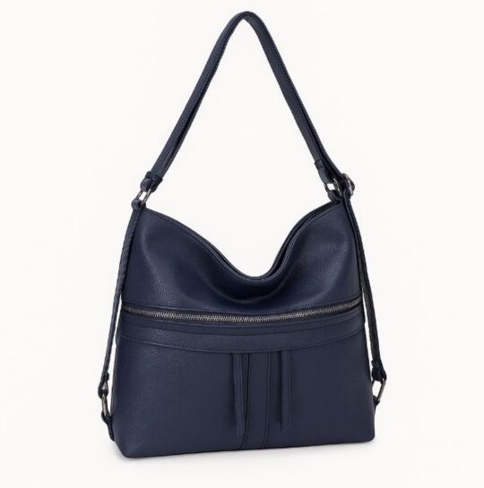 Vrečasta torbica LS COLLECTION Erik Style - modra, hobo