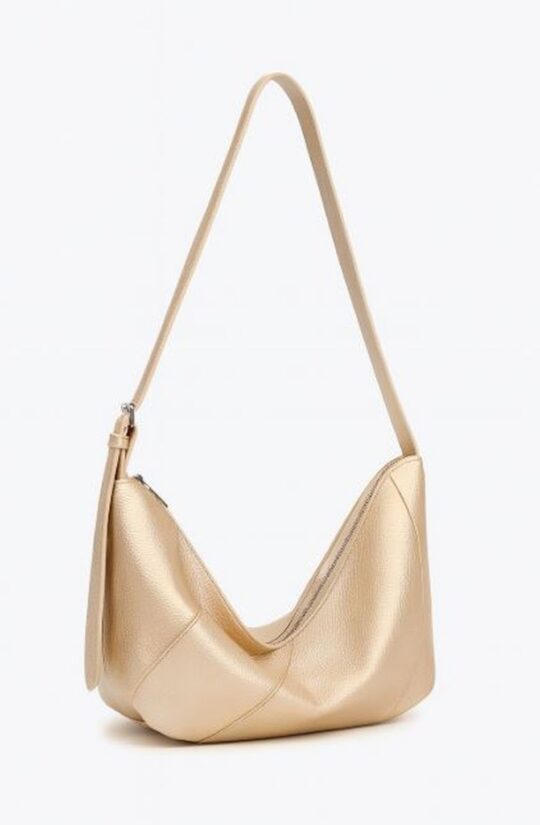 Vrečasta torbica LS COLLECTION Erik Style - zlata, hobo