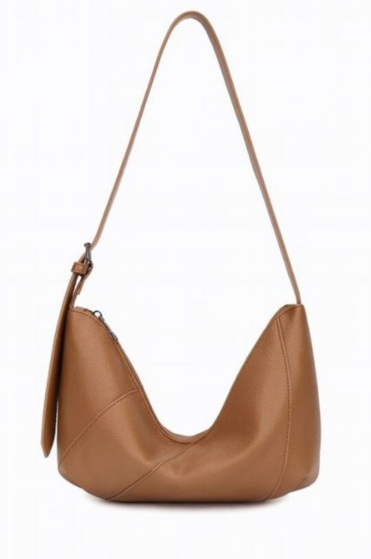 Vrečasta torbica LS COLLECTION Erik Style - rjava, hobo