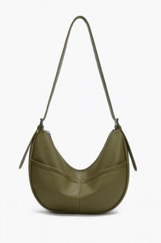 Vrečasta torbica LS COLLECTION Erik Style - zelena, hobo