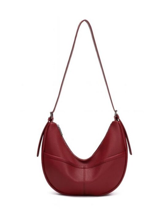 Vrečasta torbica LS COLLECTION Erik Style - rdeča, hobo