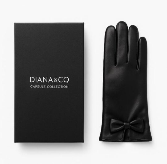 Rokavice LS COLLECTION Diana - črne, v darilni embalaži