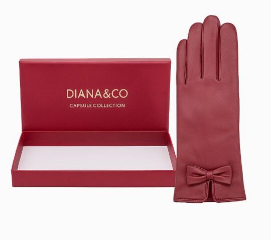 Rokavice LS COLLECTION Diana - rdeče, v darilni embalaži