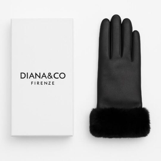 Rokavice LS COLLECTION Diana - črne, v darilni embalaži