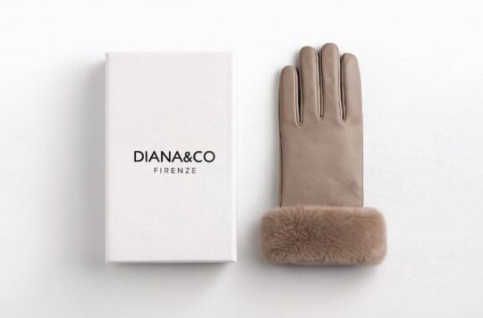 Rokavice LS COLLECTION Diana - bež, v darilni embalaži