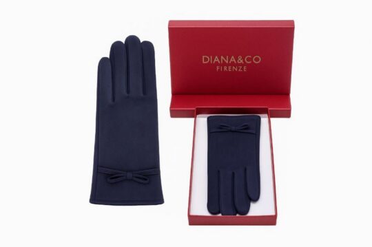 Rokavice LS COLLECTION Diana - modre, v darilni embalaži