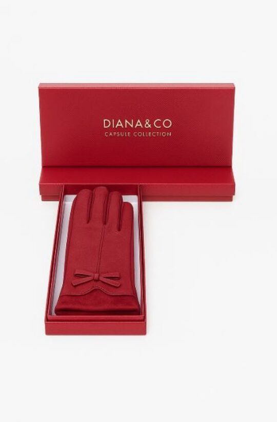 Rokavice LS COLLECTION Diana - rdeče, v darilni embalaži