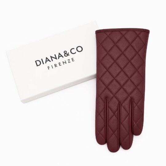 Rokavice LS COLLECTION Diana - bordo, v darilni embalaži