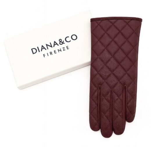 Rokavice LS COLLECTION Diana - vijolične, v darilni embalaži