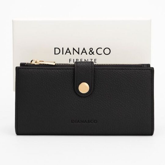 Denarnica LS COLLECTION - črna, darilna škatla