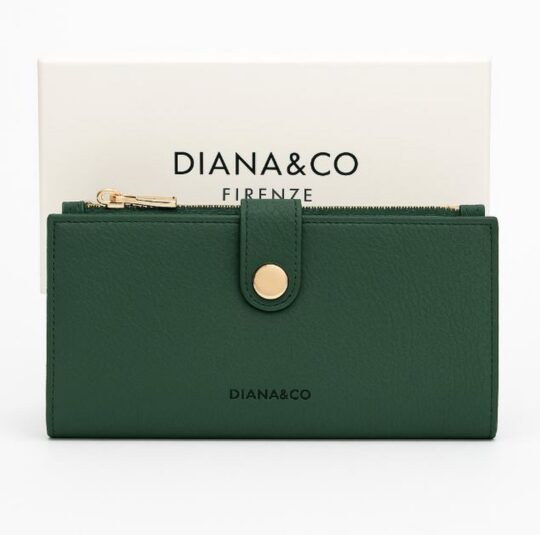 Denarnica LS COLLECTION - zelena, darilna škatla