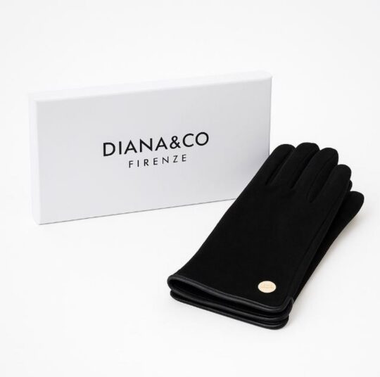 Rokavice LS COLLECTION Diana - črne, v darilni embalaži