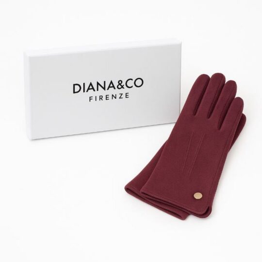 Rokavice LS COLLECTION Diana - bordo, v darilni embalaži