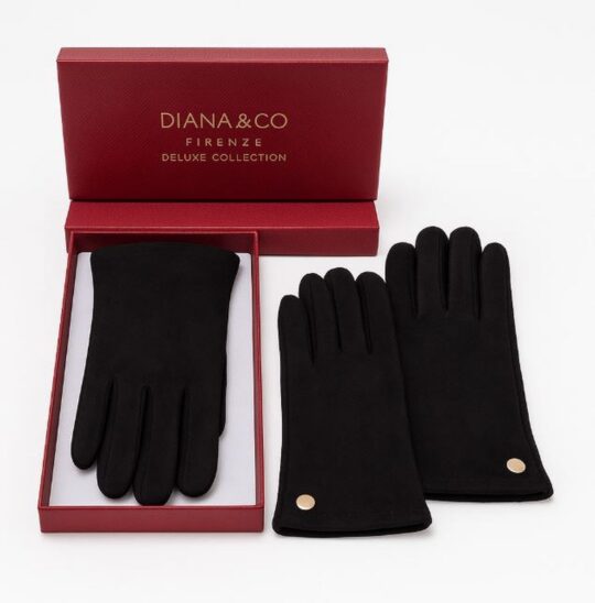 Rokavice LS COLLECTION Diana - črne, v darilni embalaži