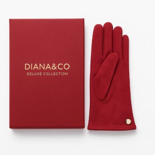 Rokavice LS COLLECTION Diana - rdeče, v darilni embalaži