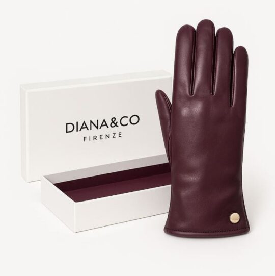 Rokavice LS COLLECTION Diana - bvijolične, v darilni embalaži