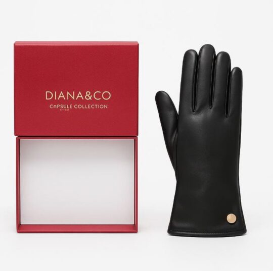 Rokavice LS COLLECTION Diana - črne, v darilni embalaži